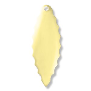 Serrated Blade 3 Sm Polish Brass Lacquered